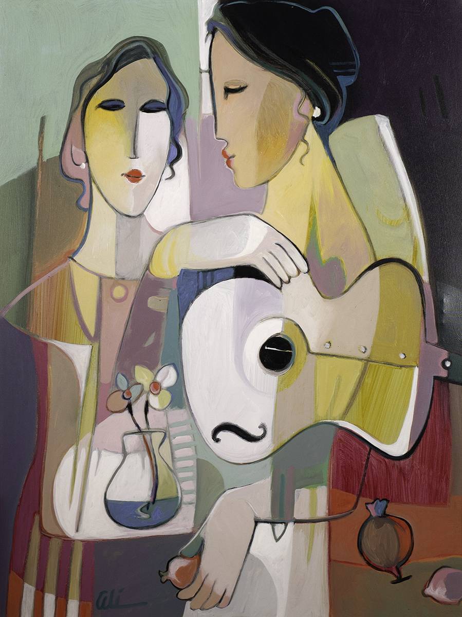 THE MUSICIAN AND HER APPRENTICE by Ali Golkar (American/Iranian, b. 1948) at Whyte's Auctions
