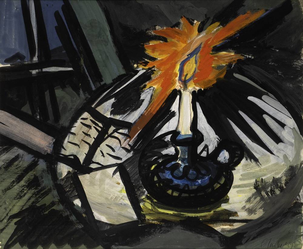 STILL LIFE WITH CANDLE, 1949 by David Clarke (1920-2005) (1920-2005) at Whyte's Auctions