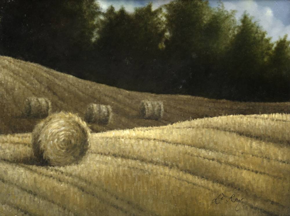VIEW OF HAY BALES by David Ffrench le Roy (b.1971) at Whyte's Auctions