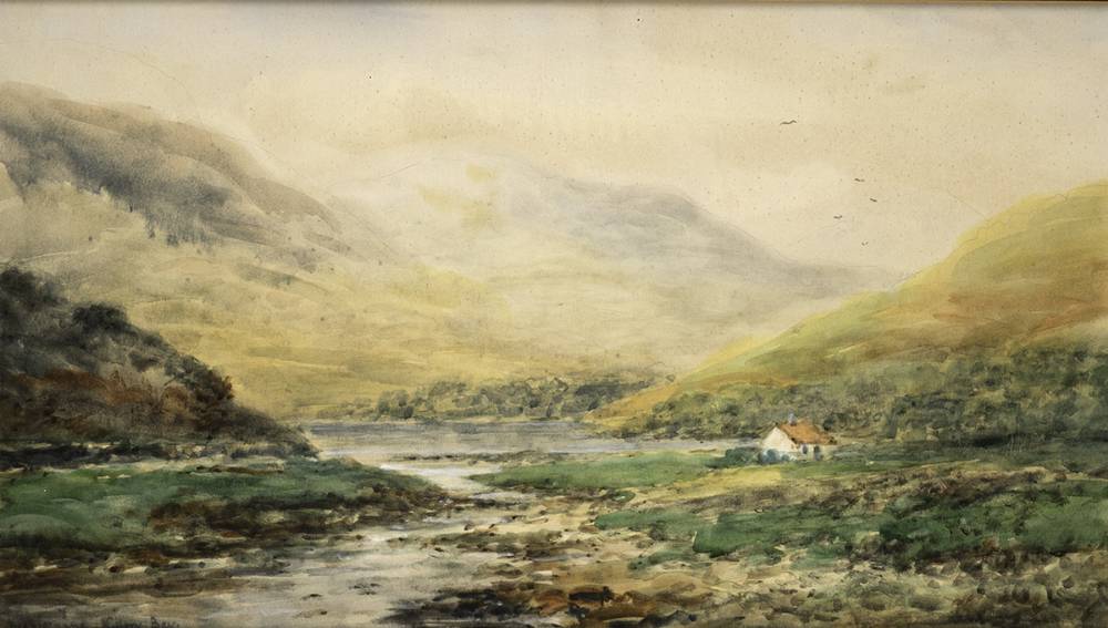NEAR LEENANE, KILLARY BAY (A FISHERMAN'S COTTAGE) by Alexander Williams RHA (1846-1930) at Whyte's Auctions