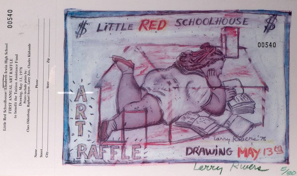 THE LITTLE RED SCHOOLHOUSE RAFFLE TICKET BOOK, 1978 by Larry Rivers (American, 1923-2002) (American, 1923-2002) at Whyte's Auctions