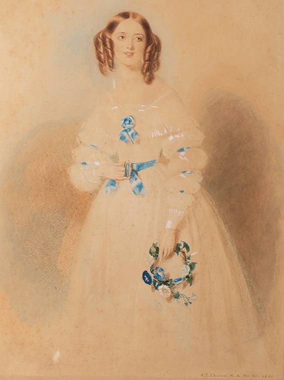 PORTRAIT OF MISS JAMESON, 1841 by Alfred Edward Chalon sold for �190 at Whyte's Auctions