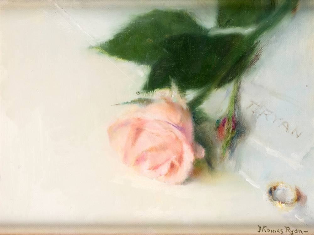 WEDDING RING AND PINK ROSE, 2003 by Thomas Ryan PPRHA (1929-2021) at Whyte's Auctions