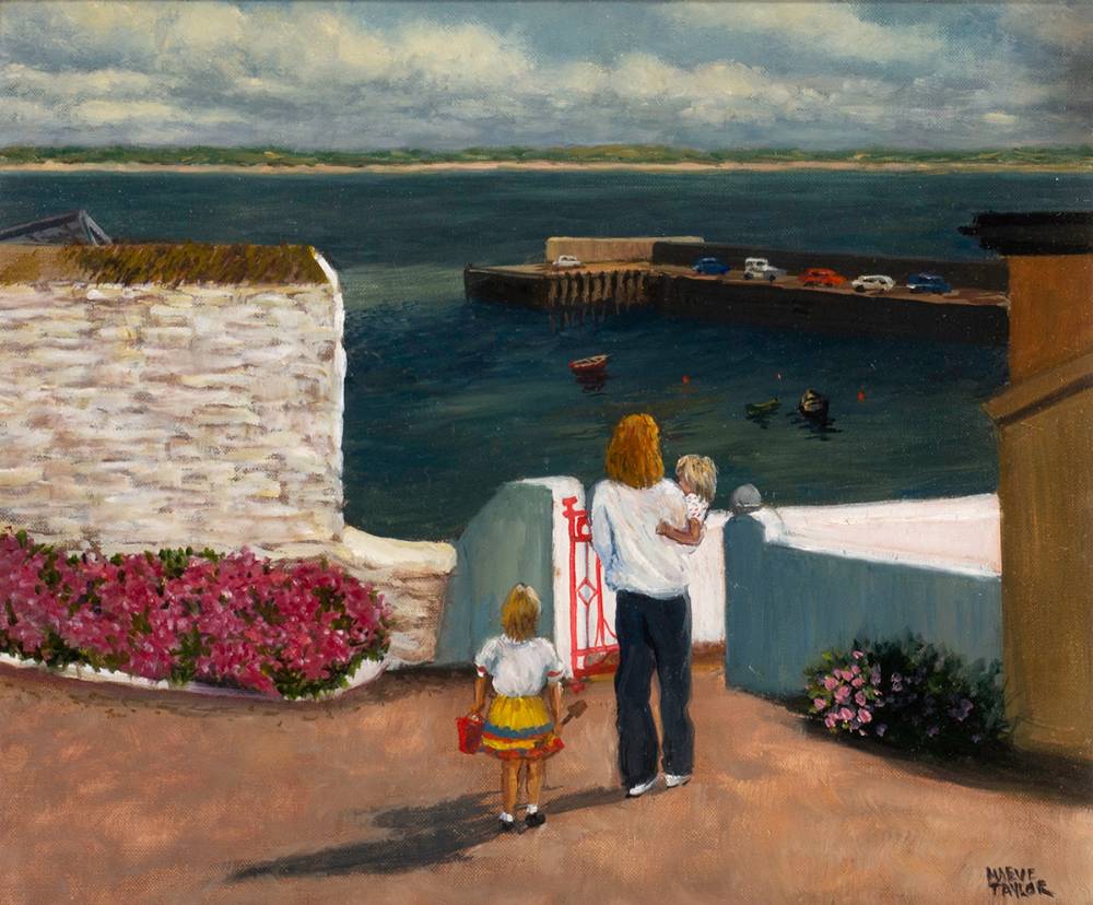 WAY TO THE BEACH, SUMMER, BALLYCOTTON HARBOUR by Maeve Taylor (b.1928) at Whyte's Auctions