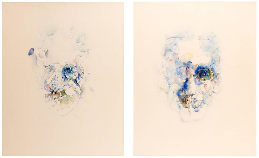 TWO STUDIES TOWARDS AN IMAGE OF JAMES JOYCE, 1982 (DIPTYCH) by Louis le Brocquy HRHA (1916-2012) at Whyte's Auctions