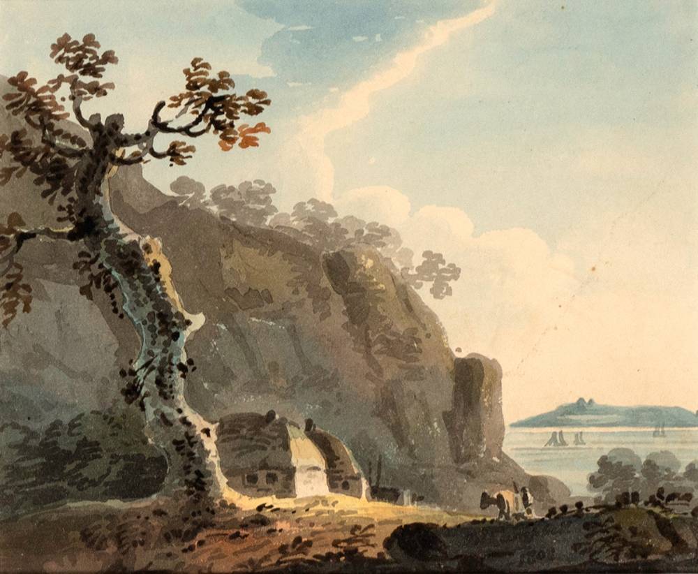 DALKEY ISLAND FROM KILLINEY, COUNTY DUBLIN, 1808 by John Henry Campbell sold for �850 at Whyte's Auctions
