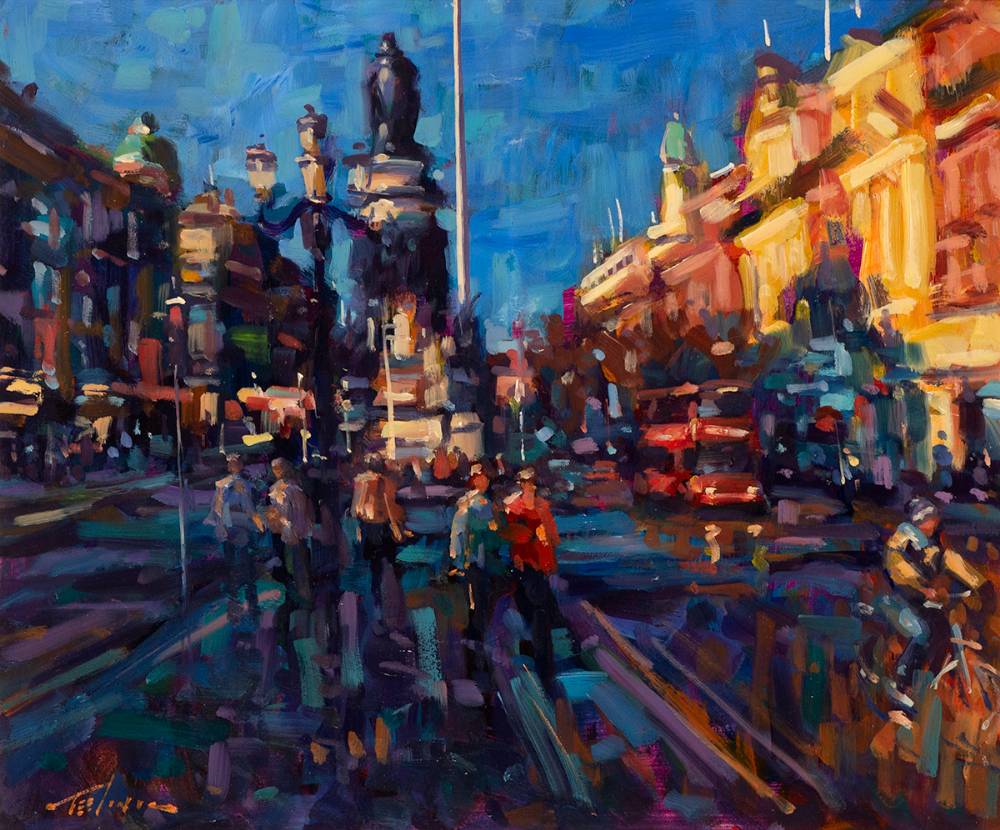O'CONNELL STREET, DUBLIN by Norman Teeling sold for �850 at Whyte's Auctions