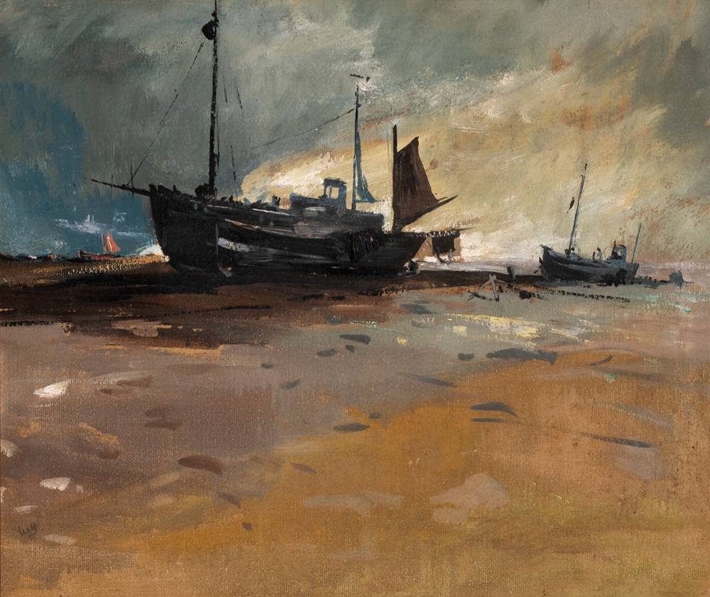 TWO FISHING BOATS by Kenneth Webb RWA FRSA RUA (b.1927) at Whyte's Auctions