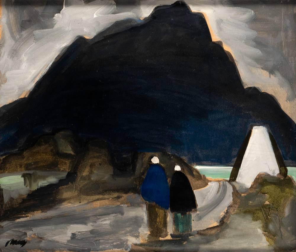 IN THE SHADOW OF THE MOUNTAIN by Markey Robinson (1918-1999) at Whyte's Auctions