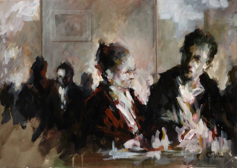 CAFE SCENE by Cian McLoughlin (b.1977) (b.1977) at Whyte's Auctions