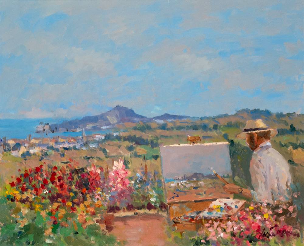 THE ARTIST IN HIS GARDEN by Liam Treacy sold for 1,400 at Whyte's Auctions