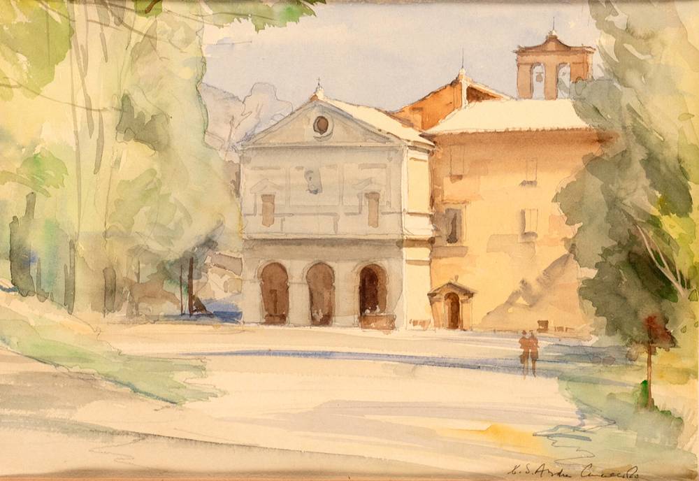 MONTEPULCIANO, ITALY by Niccolo d�Ardia Caracciolo RHA (1941-1989) at Whyte's Auctions