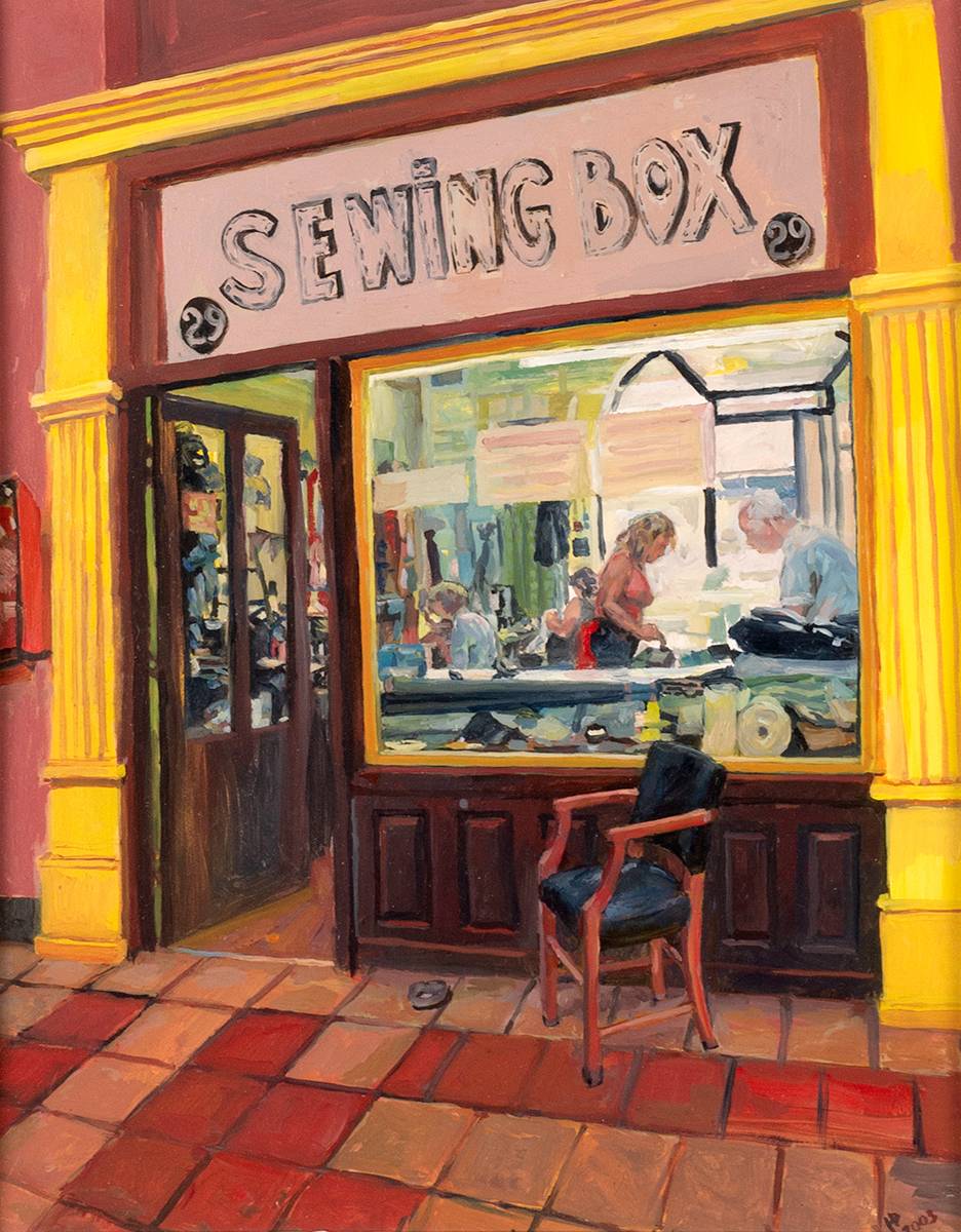 SEWING BOX SHOP, 2003 by Hector McDonnell RUA (b.1947) RUA (b.1947) at Whyte's Auctions