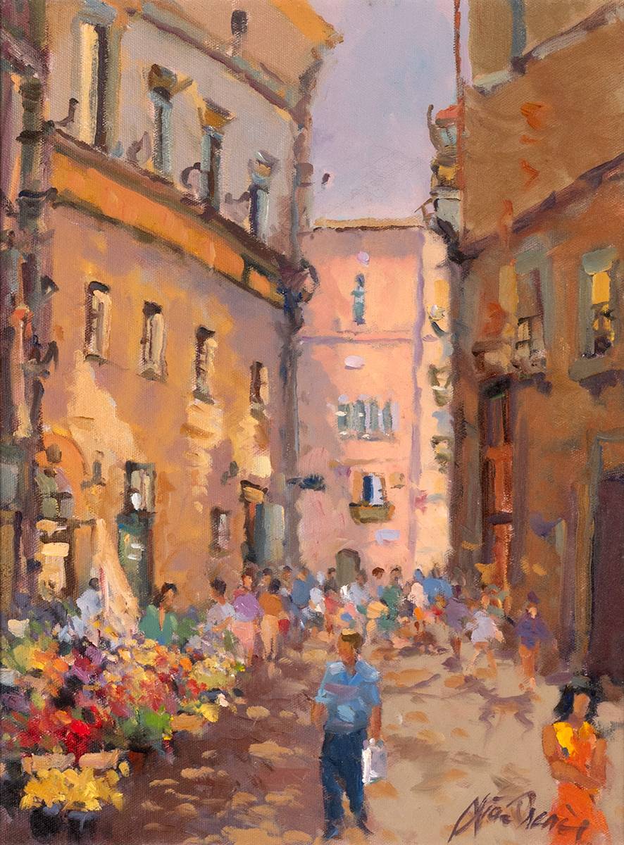 THE FLOWER SELLER, ROME, 1979 by Liam Treacy (1934-2004) at Whyte's Auctions