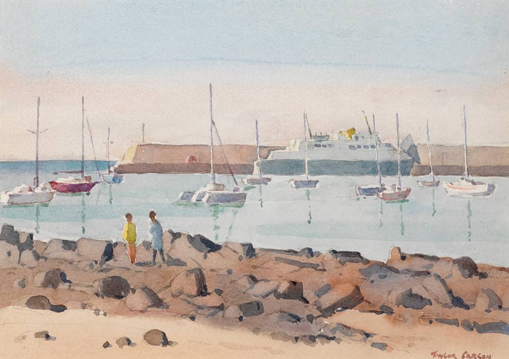 LOS CRISTIANOS HARBOUR, GRAN CANARIA, 1983 by Robert Taylor Carson sold for 190 at Whyte's Auctions