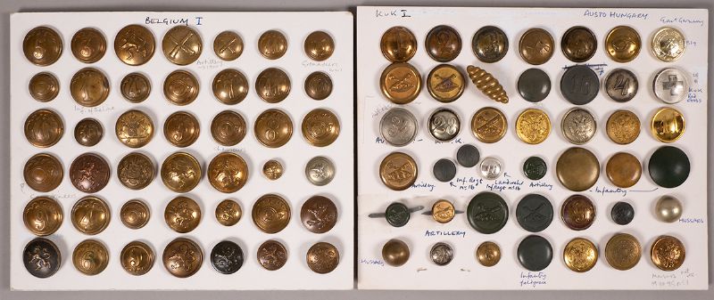 Metal buttons - European military , police and others. (300+) at Whyte's Auctions