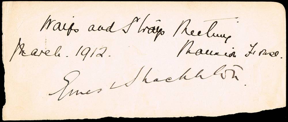 Polar exploration. Shackleton, Ernest H. Autograph signature. at Whyte's Auctions