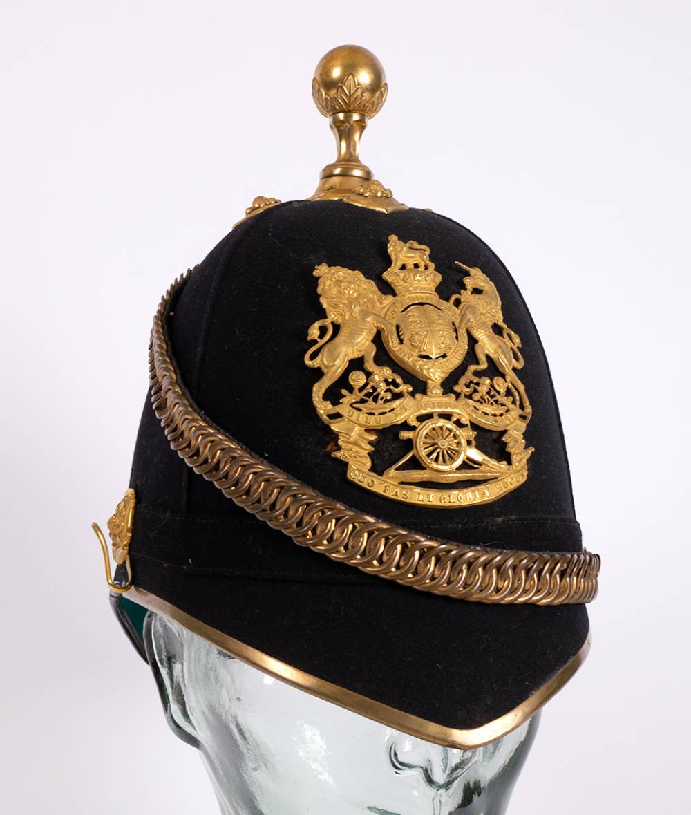 Victorian Royal Artillery bluecloth helmet. at Whyte's Auctions