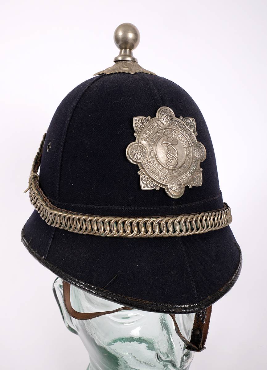 Circa 1922 Garda Siochana blue cloth helmet. at Whyte's Auctions