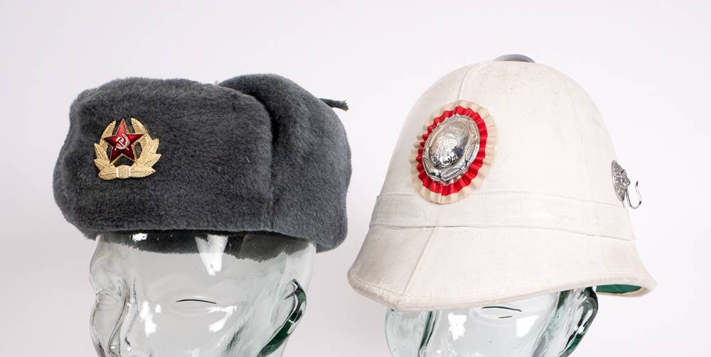 USSR collection of military hats, post World War II and others.  (13) at Whyte's Auctions