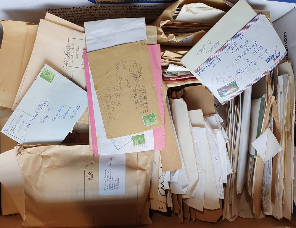 1970s to 1990s. An accumulation of censored envelopes from Republican prisoners in Northern Ireland. (100s in 2 archive boxes) at Whyte's Auctions