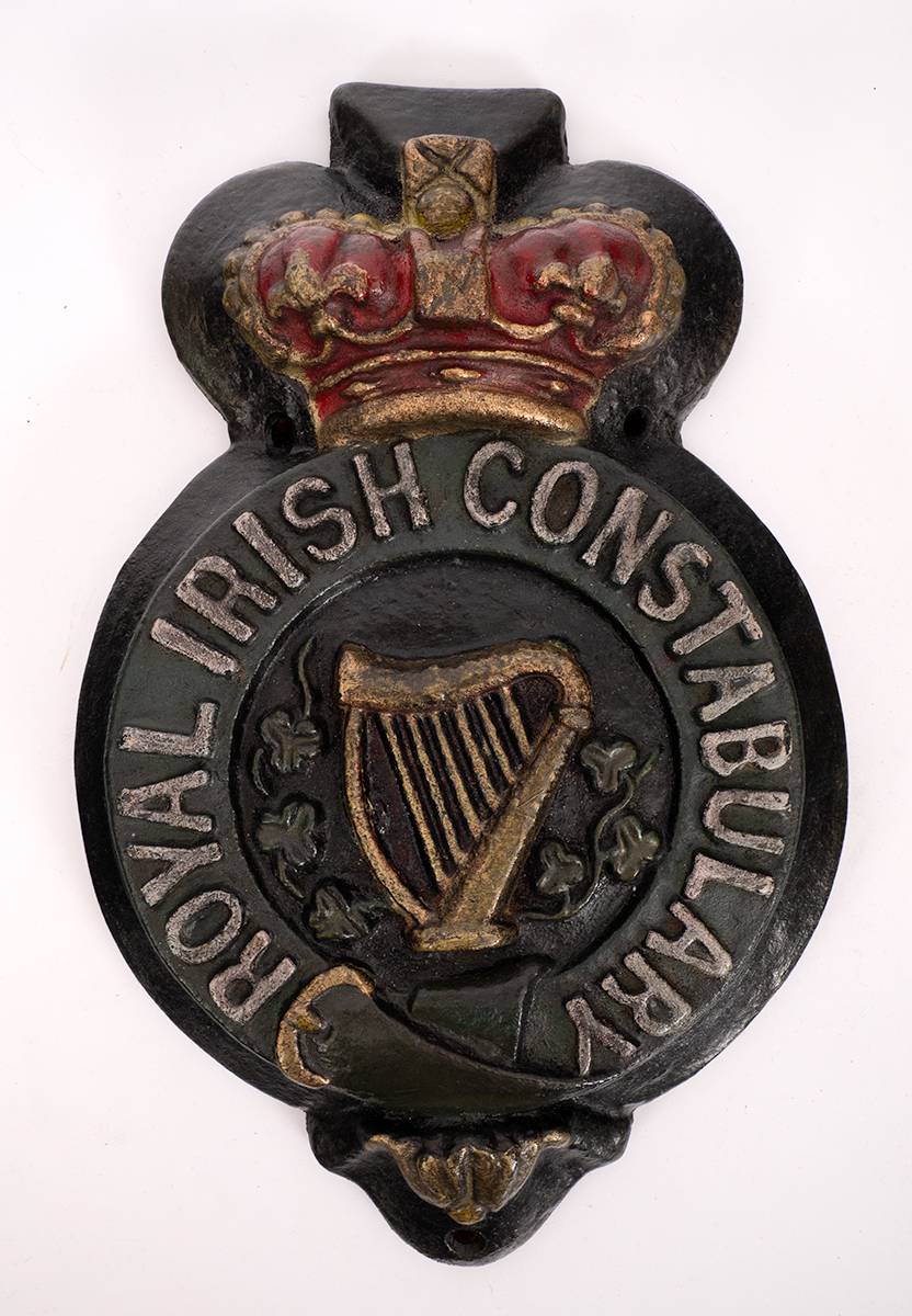 1880-1901 Royal Irish Constabulary barracks outer wall plaque. at Whyte's Auctions