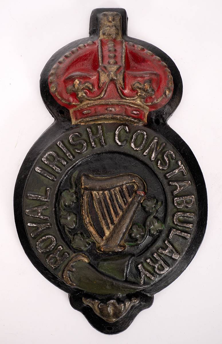 1902-1922 Royal Irish Constabulary barracks outer wall plaque. at Whyte's Auctions