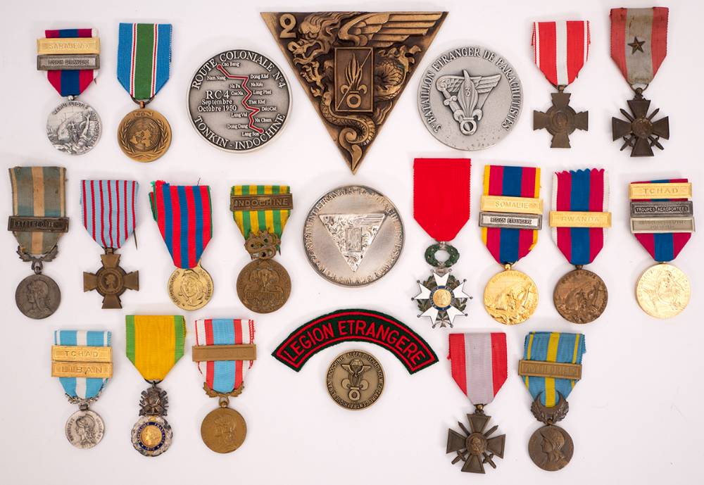 1914 to 1970s collection of French military medals and plaques (23) at Whyte's Auctions