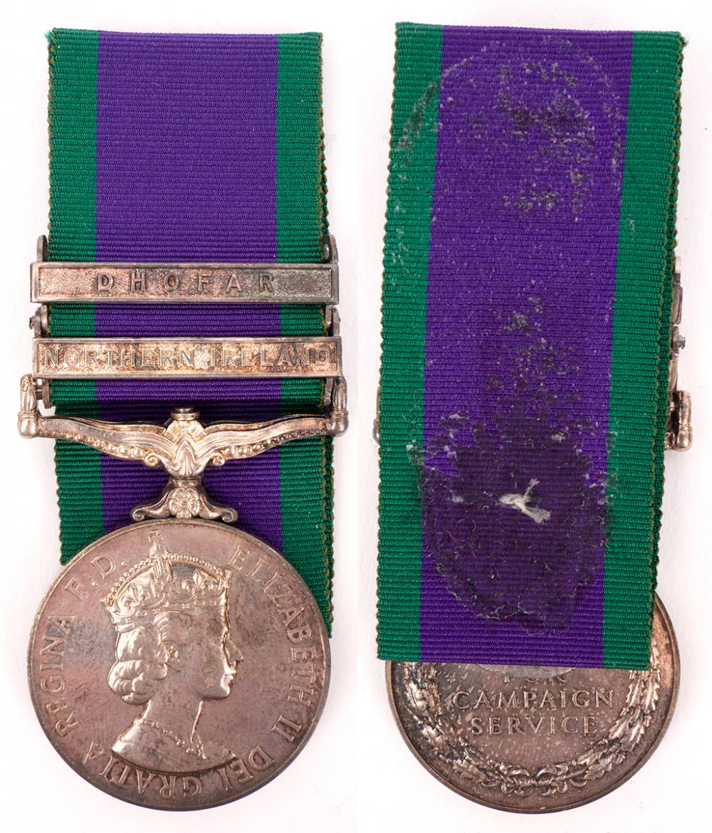 UK General Service Medal with Northern Ireland and Dhofar bars. at Whyte's Auctions