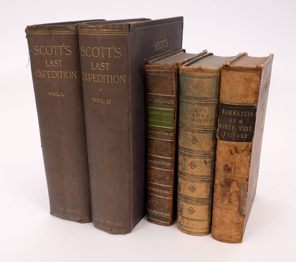 Polar Exploration: Collection of books including John Ross, Elisha Kane, James Clarke Ross, and Captain Scott. (5) at Whyte's Auctions