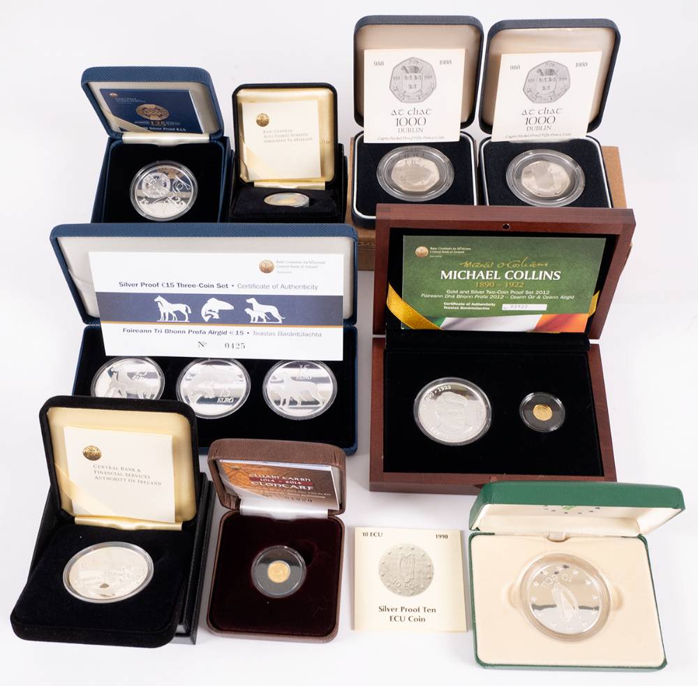 Central Bank commemorative issues including proofs (19) at Whyte's Auctions