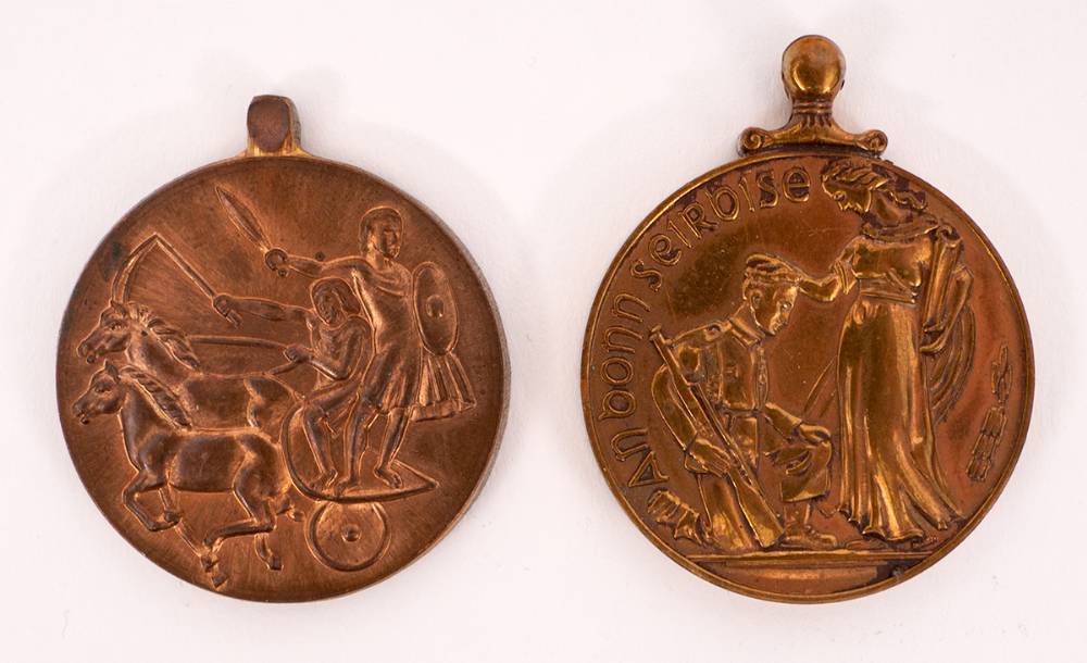 The Distinguished Service Medal (bronze) and The Service Medal. (2) at Whyte's Auctions