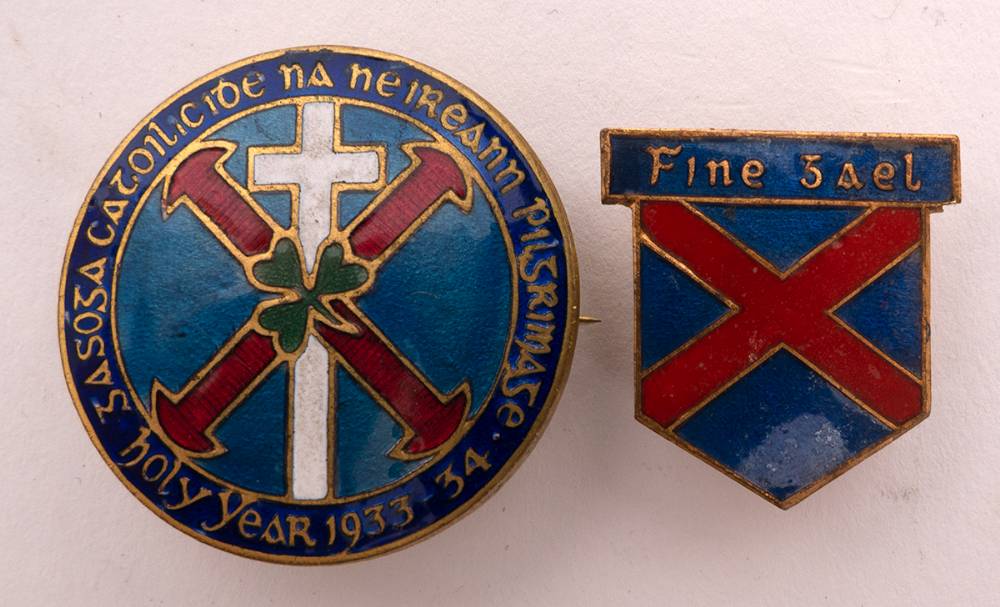 1930s to 1980s badges and tokens including Fine Gael, Curragh Camp tokens, Boy Scouts, etc.  (13) at Whyte's Auctions