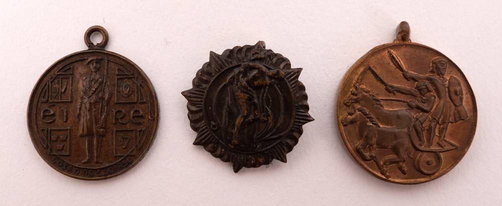 1916 Rising Service Medal miniature with two others. at Whyte's Auctions