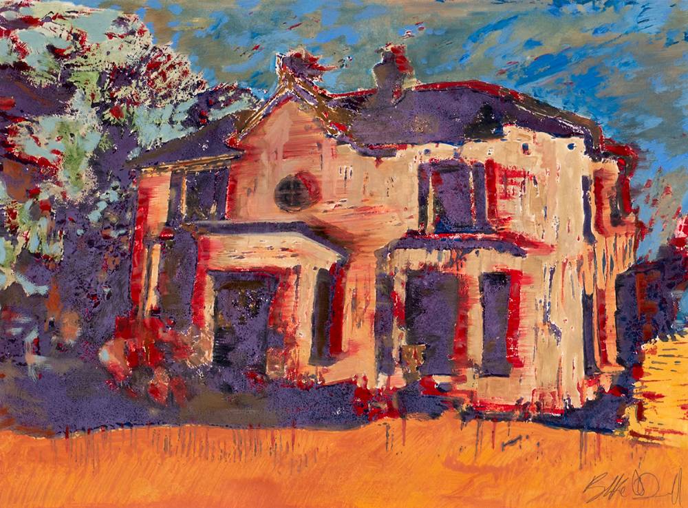 Circa 2015 Gorse Hill, Killiney. a painting by Blake O'Donnell - a story from The Irish Recession of 2008-2009. at Whyte's Auctions