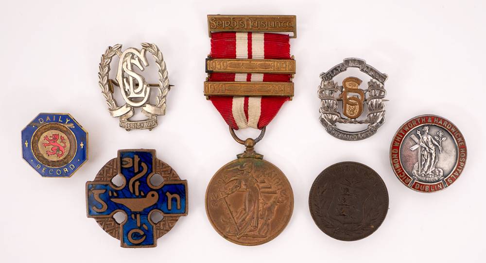 1939-46 Emergency Service Medal - Army Nursing Service issue with two bars to known recipient with her archive at Whyte's Auctions