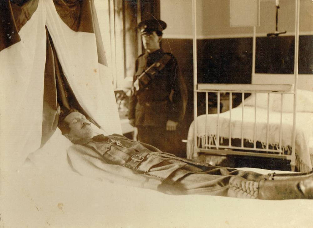 1917 (25 September) Photograph of Thomas Ashe lying in state in Irish Volunteer uniform at The Mater Hospital at Whyte's Auctions