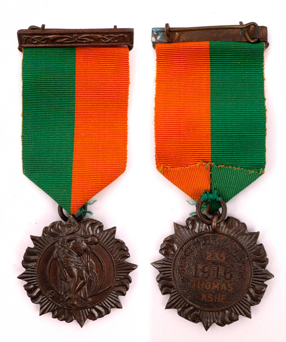 1916 Rising Service Medal to Commandant Thomas Ashe, Fingal Battalion, Irish Volunteers. at Whyte's Auctions