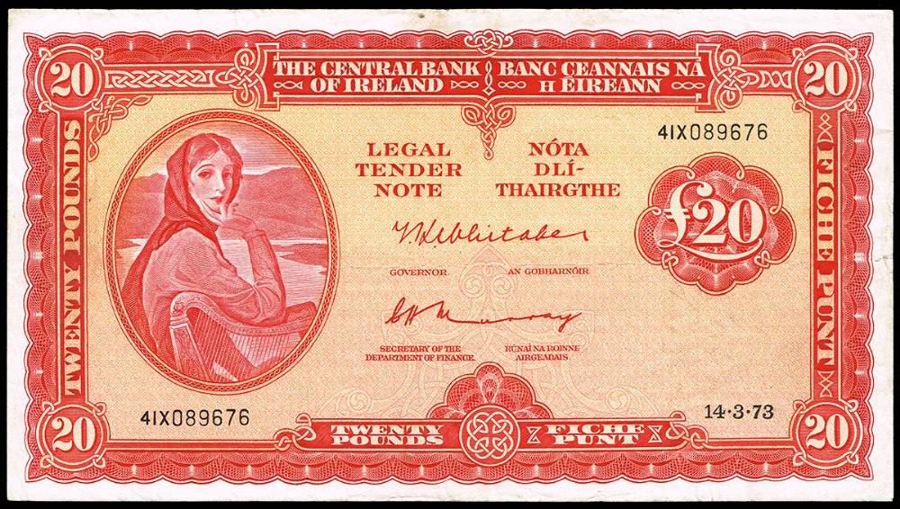 Central Bank 'Lavery' Twenty Pounds to Ten Shillings collection (7) at Whyte's Auctions