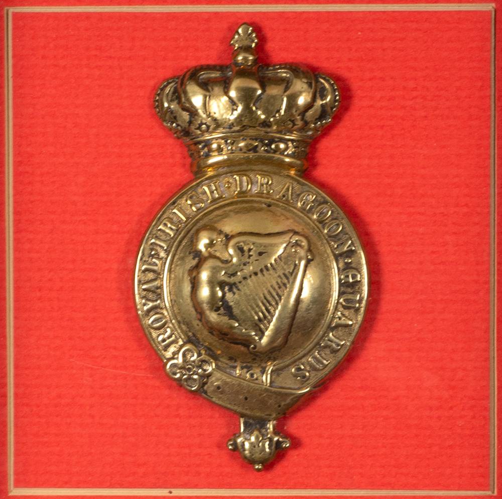 Victorian 4th (Royal Irish) Dragoon Guards helmet plate at Whyte's Auctions