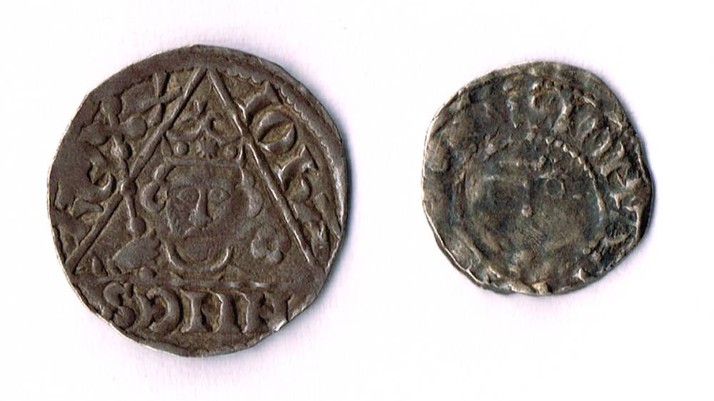 John as Lord of Ireland and John as King silver halfpenny and penny, 1190-1199 at Whyte's Auctions