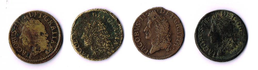 James II 'Gunmoney' small halfcrowns collection, 1690 (4) at Whyte's Auctions