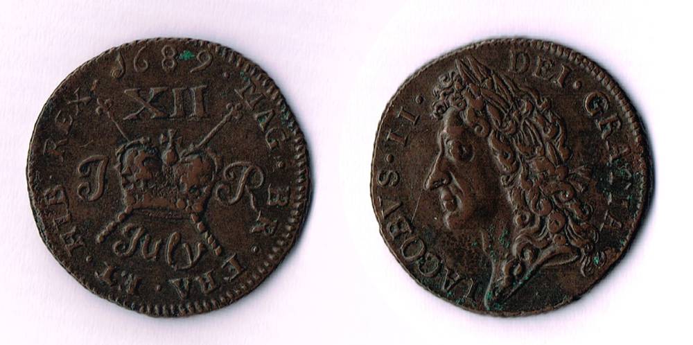 James II 'Gunmoney' shillings, 1689, collection (7) at Whyte's Auctions