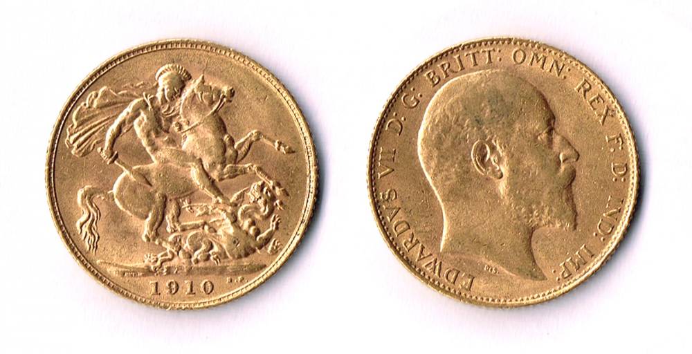 Edward VII gold sovereigns 1903 and 1910 (2) at Whyte's Auctions