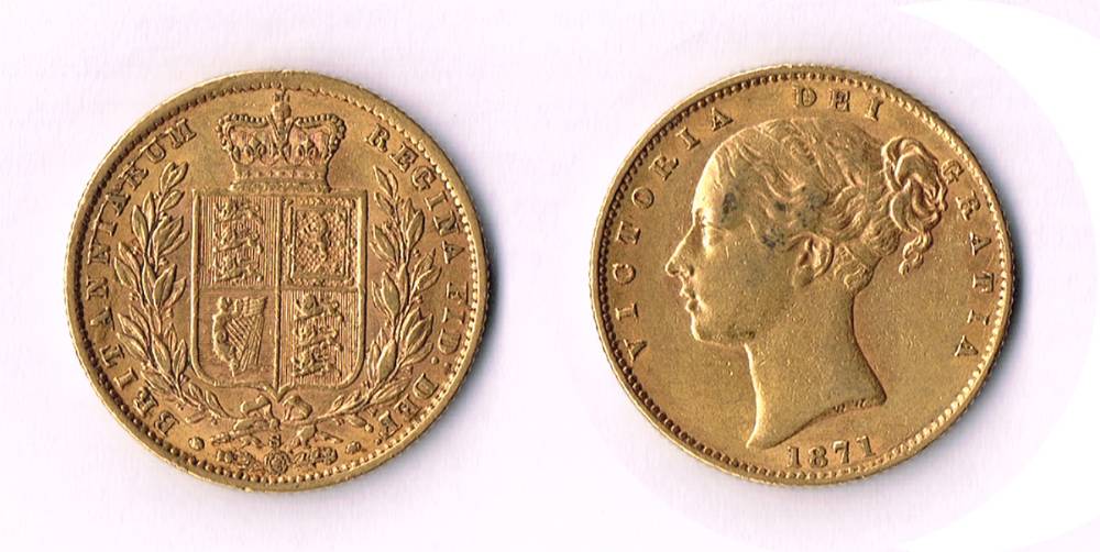 Victoria gold sovereigns, 1871 and 1881 (2) at Whyte's Auctions
