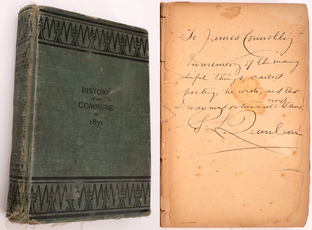 1915 (December 25) a copy of Chambers Mathematical Tables, signed by James Connolly. at Whyte's Auctions