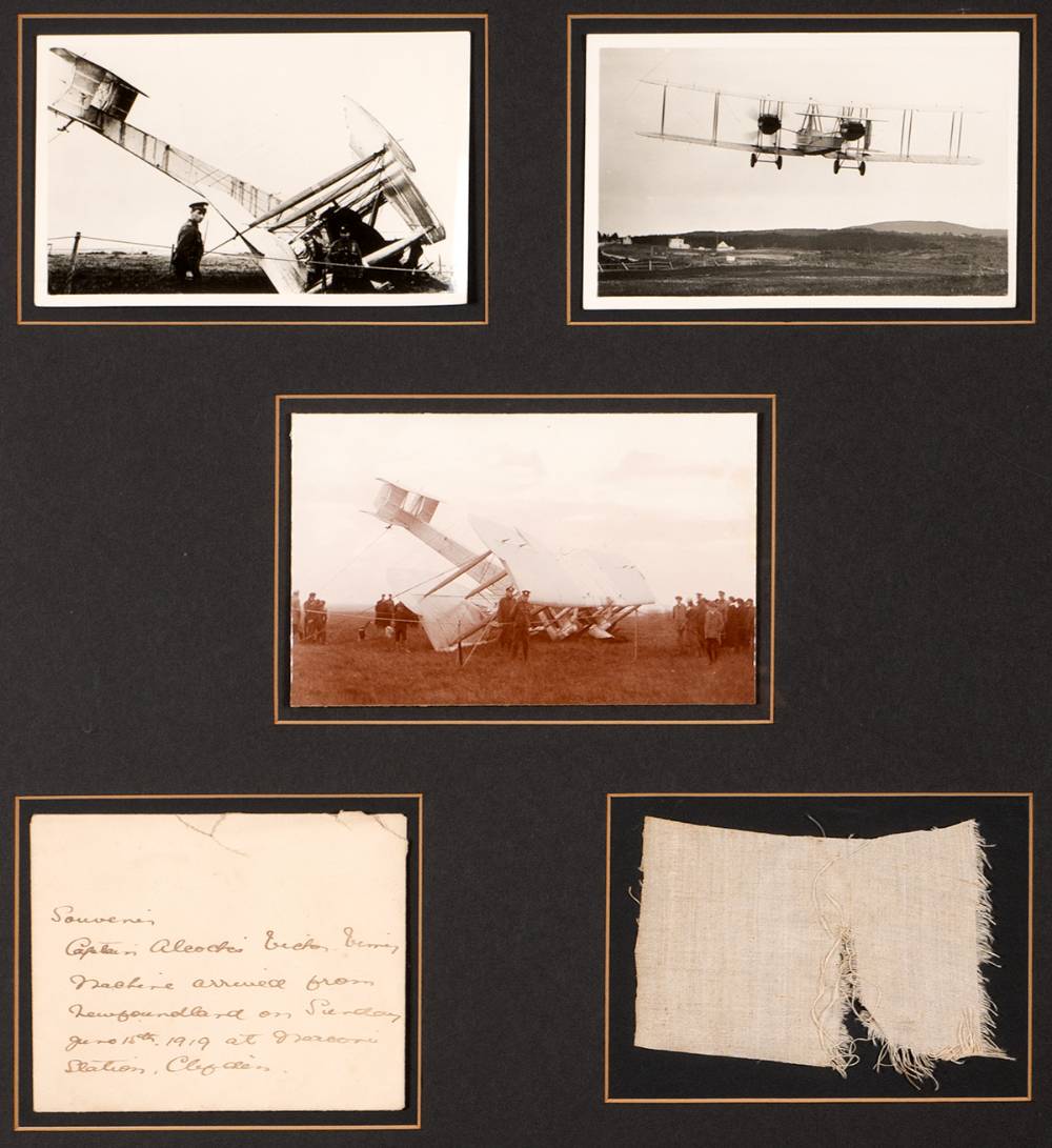 1919 (15 August) First Transatlantic Flight - a piece of Alcock and Brown' aeroplane which landed at Clifden, Co. Galway at Whyte's Auctions