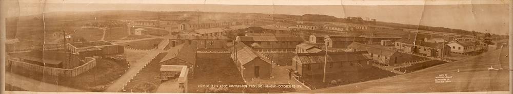 1921 (27 October). A panoramic photograph of the 'Black & Tans' Depot, Gormanston, Co. Meath  . at Whyte's Auctions