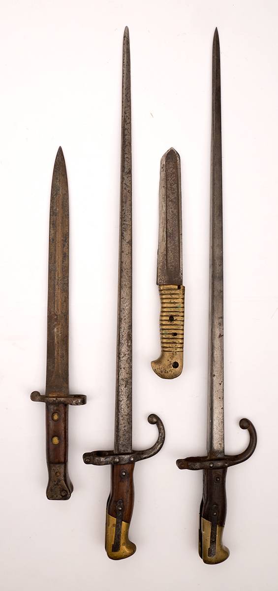 1916-21. 19th century bayonets of types used by Irish Volunteers and others. (4) at Whyte's Auctions