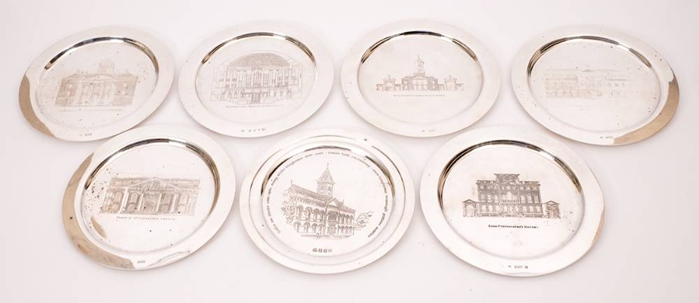 1972-1979. Collection of 7 Irish Silver Commemorative Plates at Whyte's Auctions